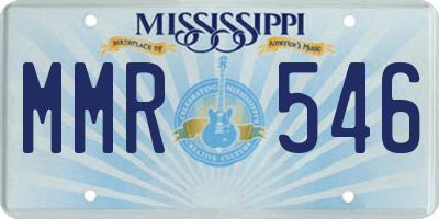 MS license plate MMR546
