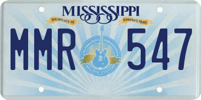 MS license plate MMR547