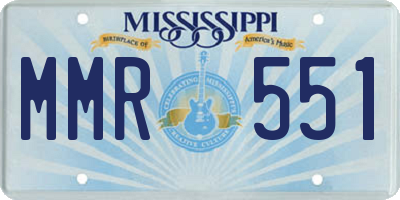 MS license plate MMR551