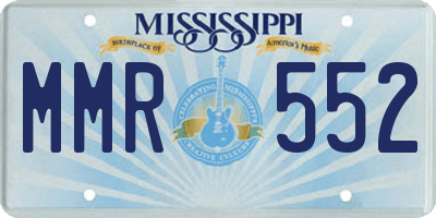 MS license plate MMR552