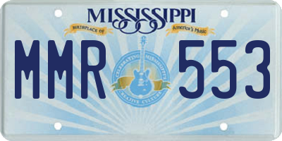 MS license plate MMR553