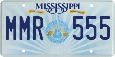 MS license plate MMR555