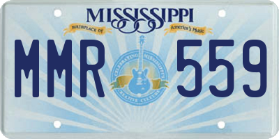 MS license plate MMR559