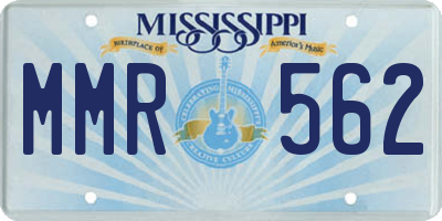 MS license plate MMR562