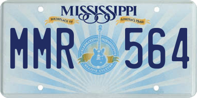 MS license plate MMR564