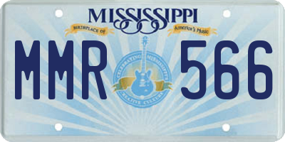 MS license plate MMR566
