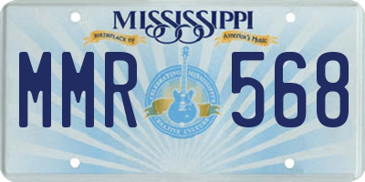 MS license plate MMR568