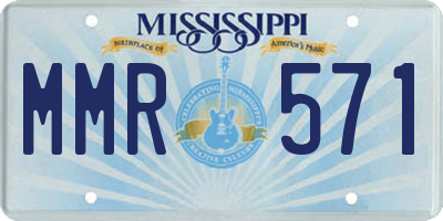 MS license plate MMR571