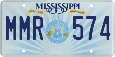 MS license plate MMR574