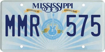 MS license plate MMR575