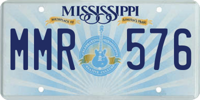 MS license plate MMR576