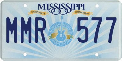 MS license plate MMR577