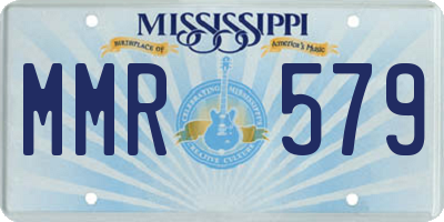 MS license plate MMR579