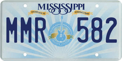 MS license plate MMR582