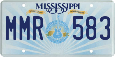 MS license plate MMR583