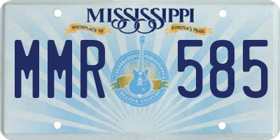 MS license plate MMR585
