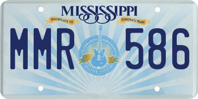 MS license plate MMR586