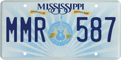 MS license plate MMR587
