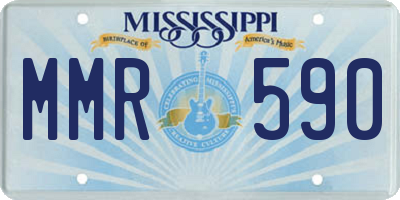 MS license plate MMR590