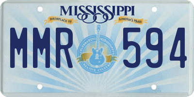 MS license plate MMR594
