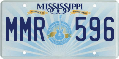MS license plate MMR596