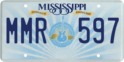 MS license plate MMR597