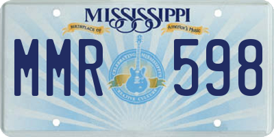 MS license plate MMR598