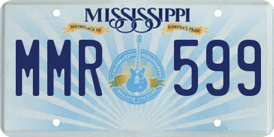 MS license plate MMR599