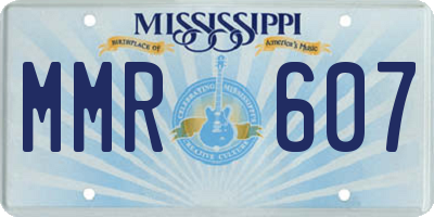 MS license plate MMR607