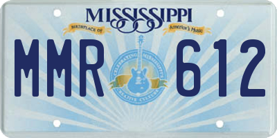 MS license plate MMR612