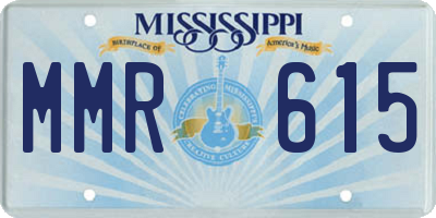MS license plate MMR615