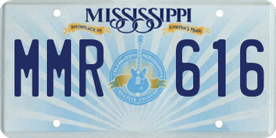 MS license plate MMR616