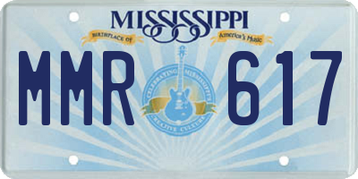 MS license plate MMR617