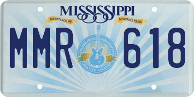 MS license plate MMR618