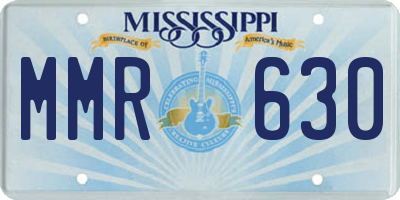 MS license plate MMR630