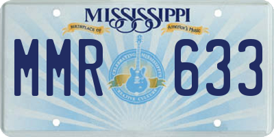 MS license plate MMR633