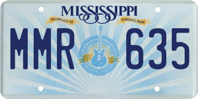 MS license plate MMR635
