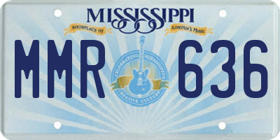 MS license plate MMR636