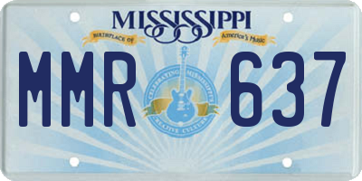 MS license plate MMR637