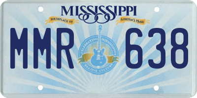 MS license plate MMR638