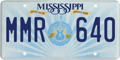 MS license plate MMR640