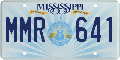 MS license plate MMR641