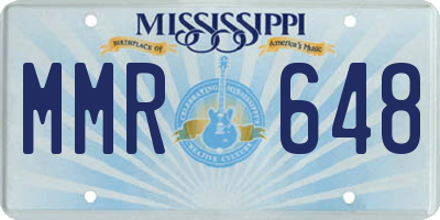 MS license plate MMR648