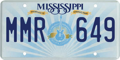 MS license plate MMR649