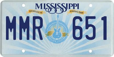 MS license plate MMR651