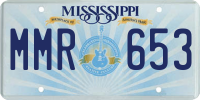 MS license plate MMR653