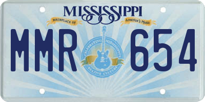 MS license plate MMR654