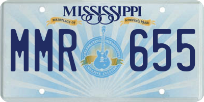 MS license plate MMR655