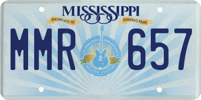 MS license plate MMR657