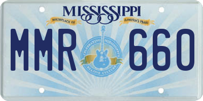 MS license plate MMR660